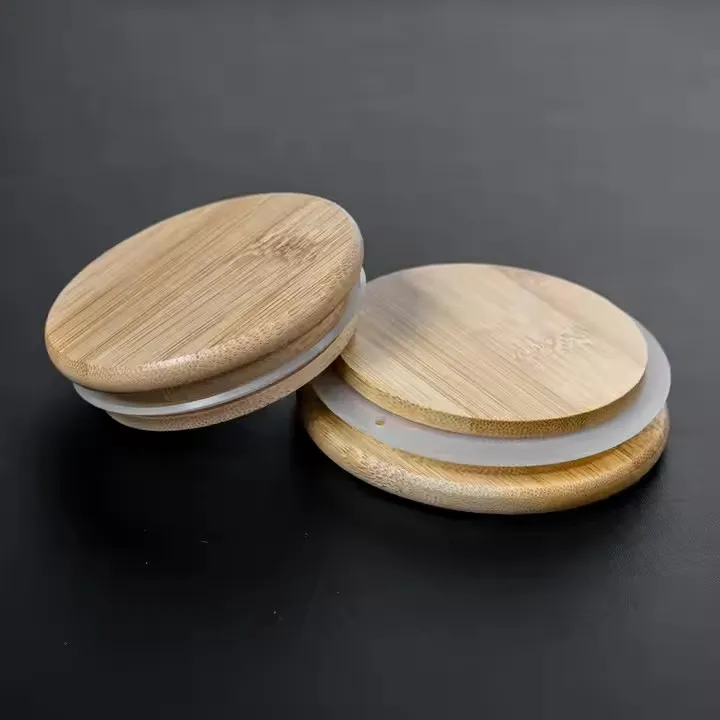 glass storage bamboo lid