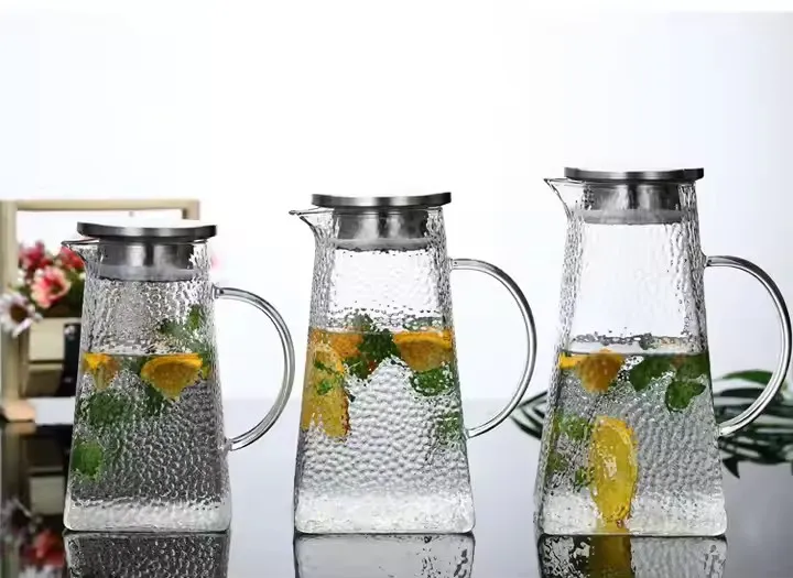 tall glass water pitcher