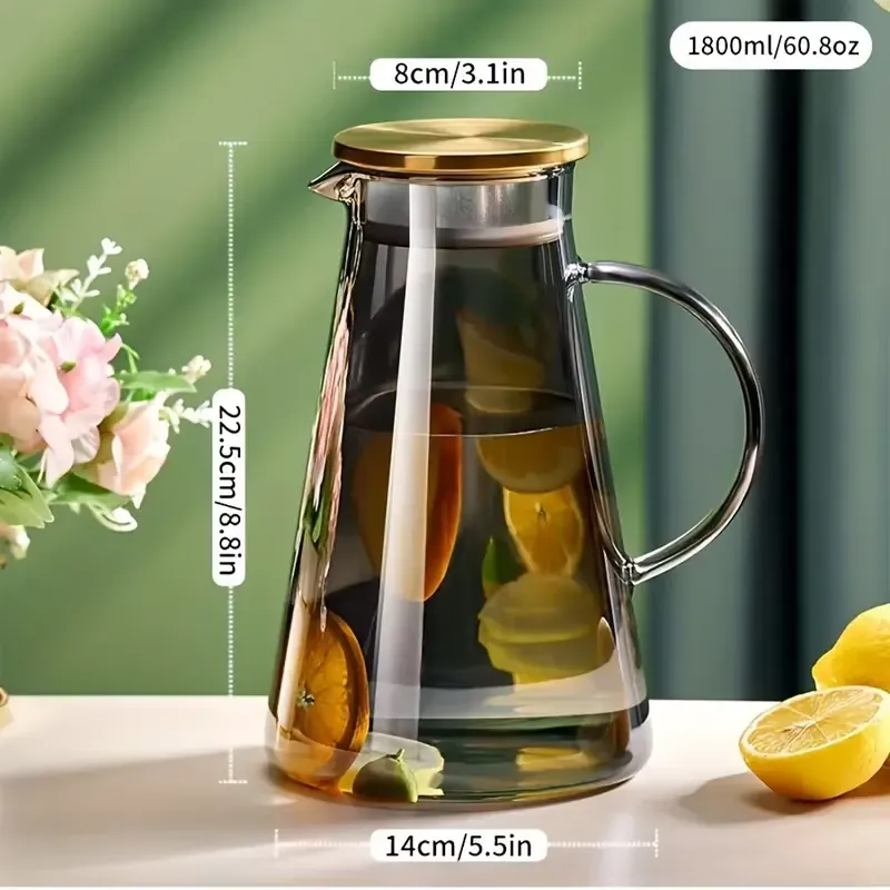 heat resistant glass teapot with infuser