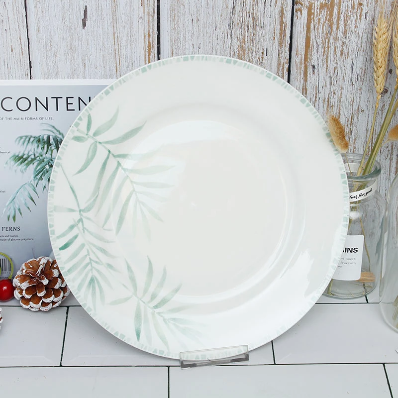 The Botanical Tableware Collection Green leaf dinner set porcelain