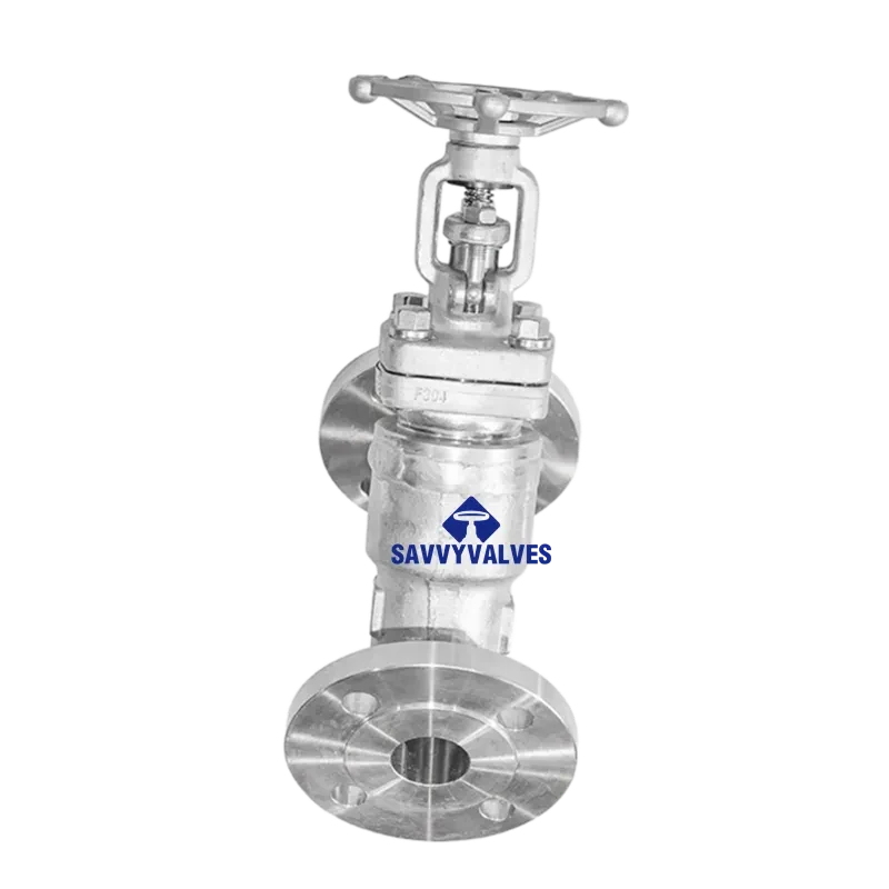 DN40-PN16-RF Y Pattern Bellows Seal Globe Valve