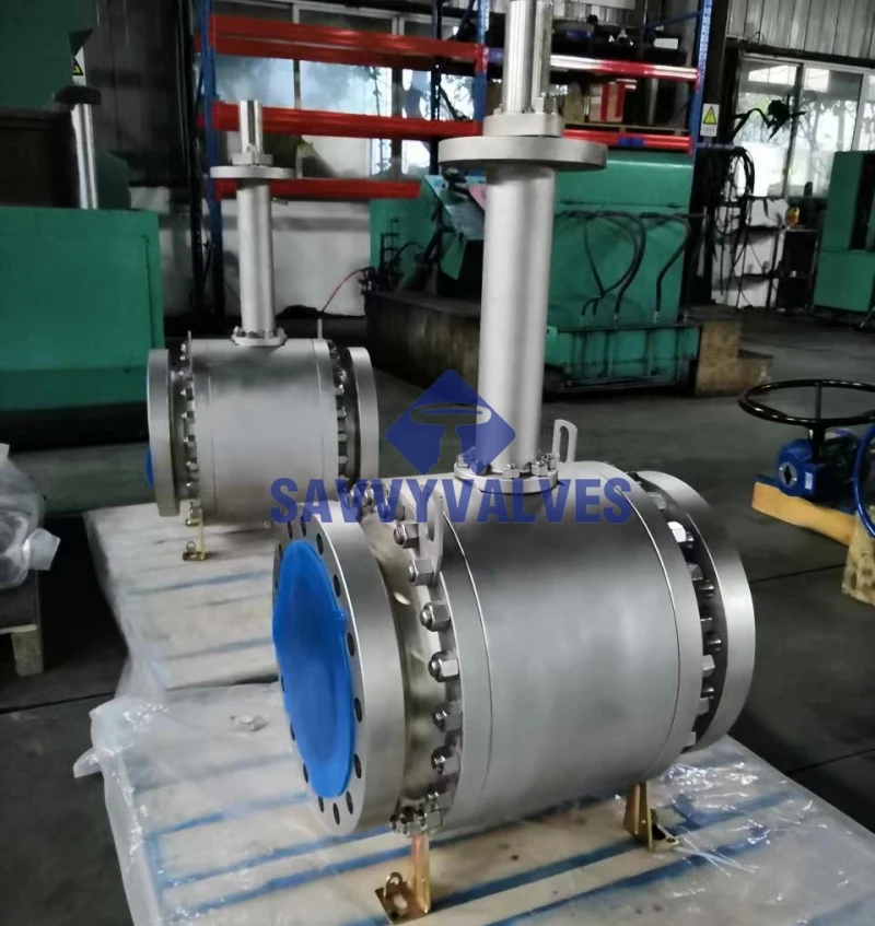 SAVVY 3-piece cryogenic trunnion ball valve CNG LNG LPG