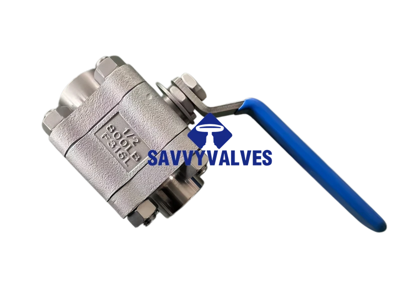 1/2″-800LB F316L Close Die Forged Floating Ball Valve
