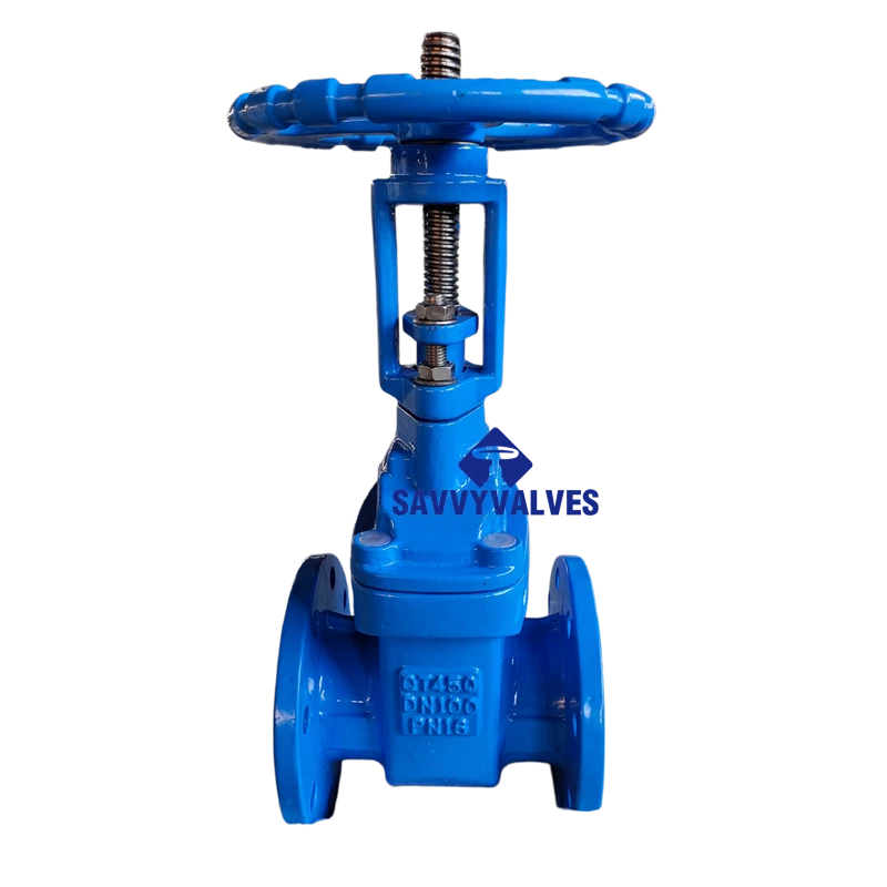 DN100-PN16 Cast Iron Metal Seated Rising Stem Gate Valve