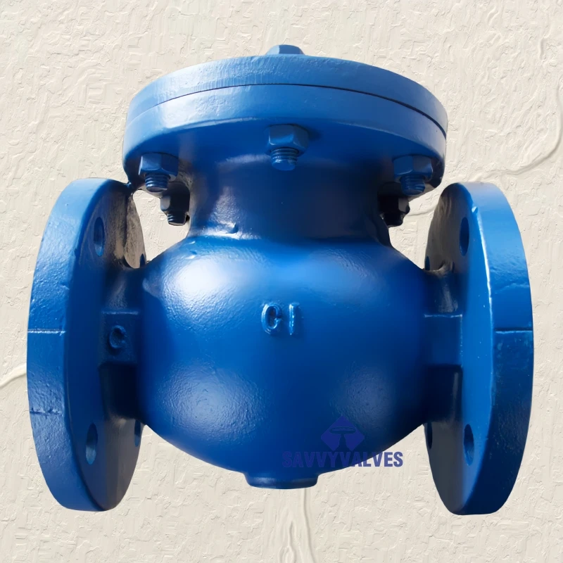 Metal seated cast iron swing check valve