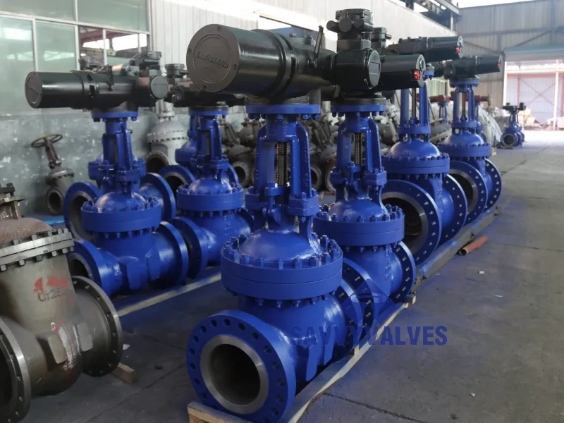 SAVVY motorised Solid wedge gate valve with BB, OS&Y, RS?