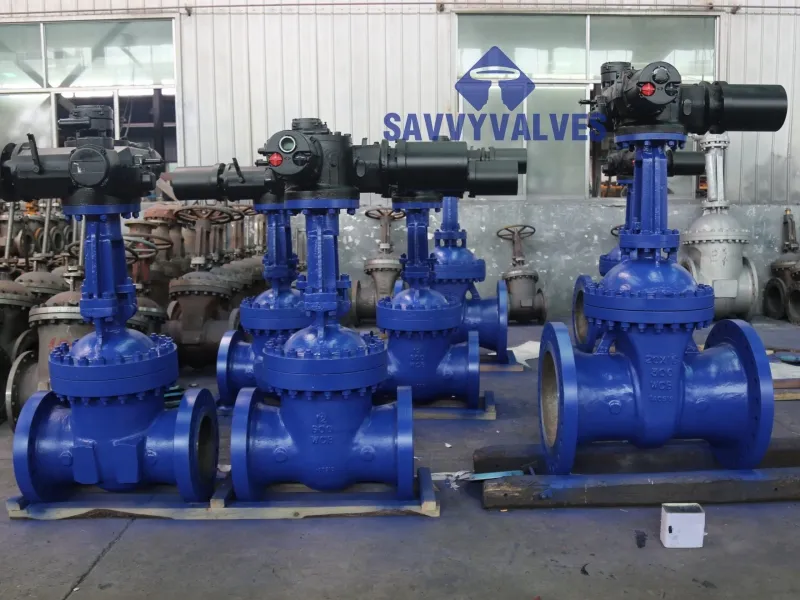 SAVVY motorised Solid wedge gate valve with BB, OS&Y, RS?