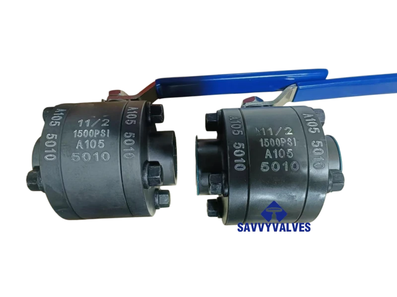 1500PSI 3-Piece Solid Bar Forged Floating Ball Valves