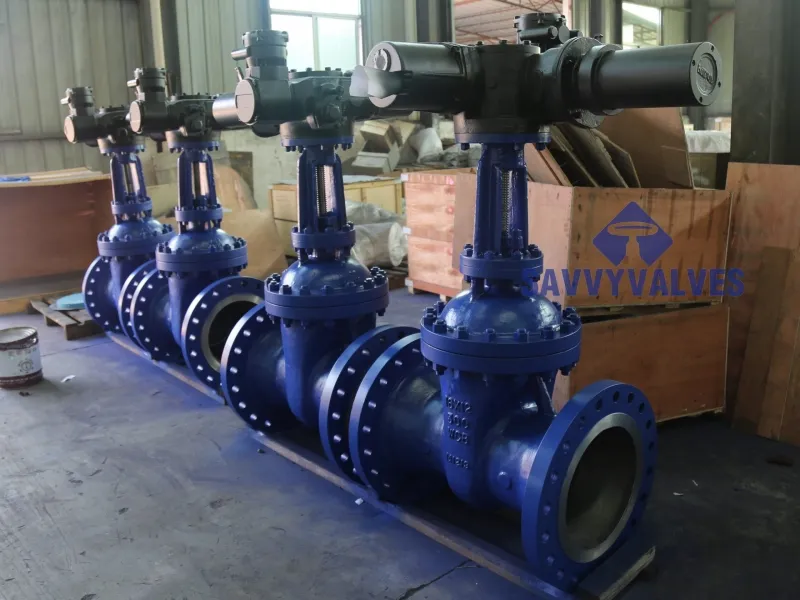 SAVVY motorised Solid wedge gate valve with BB, OS&Y, RS?