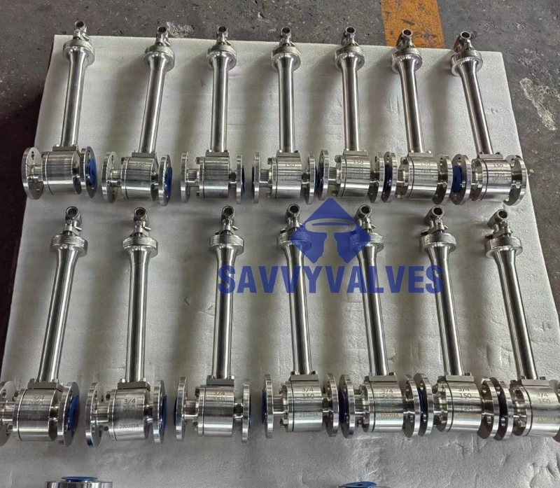 SAVVY 3-piece cryogenic floating ball valve CNG LNG LPG
