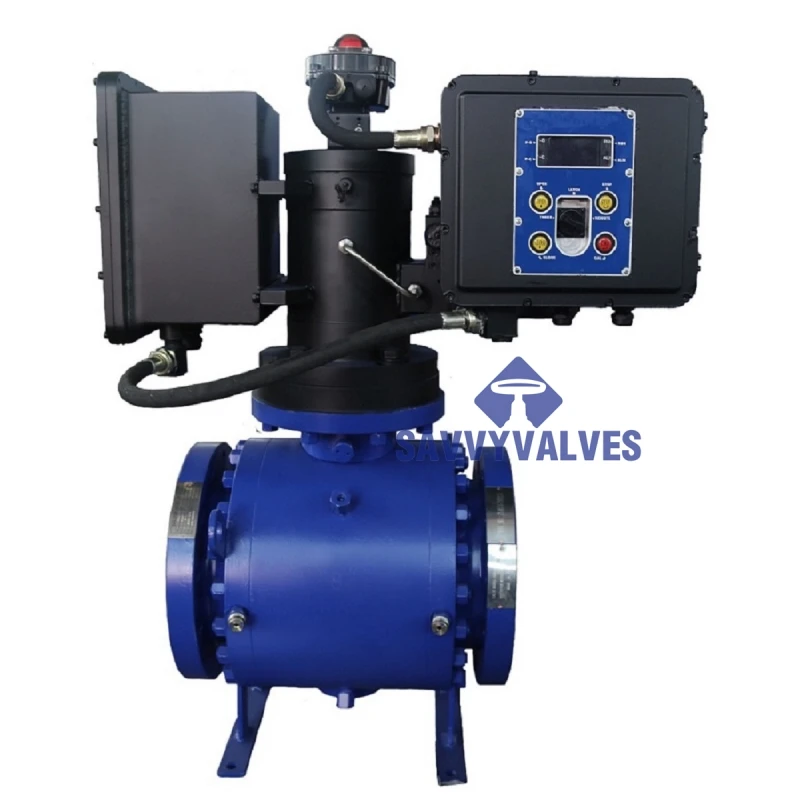 SAVVY Electric hydraulic actuated V port control ball valve