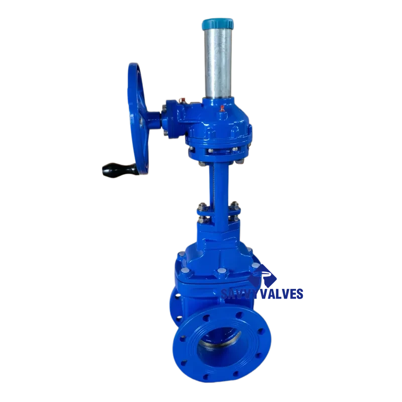 BS 5163 Cast Iron Metal Seated Rising Stem Gate Valve Gear Operated c/w Position Indicator