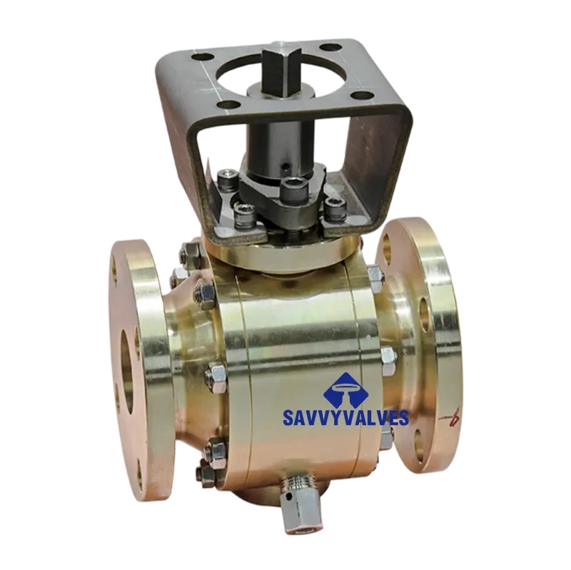 B150 C63200 Floating Ball Valve ready for Actuators