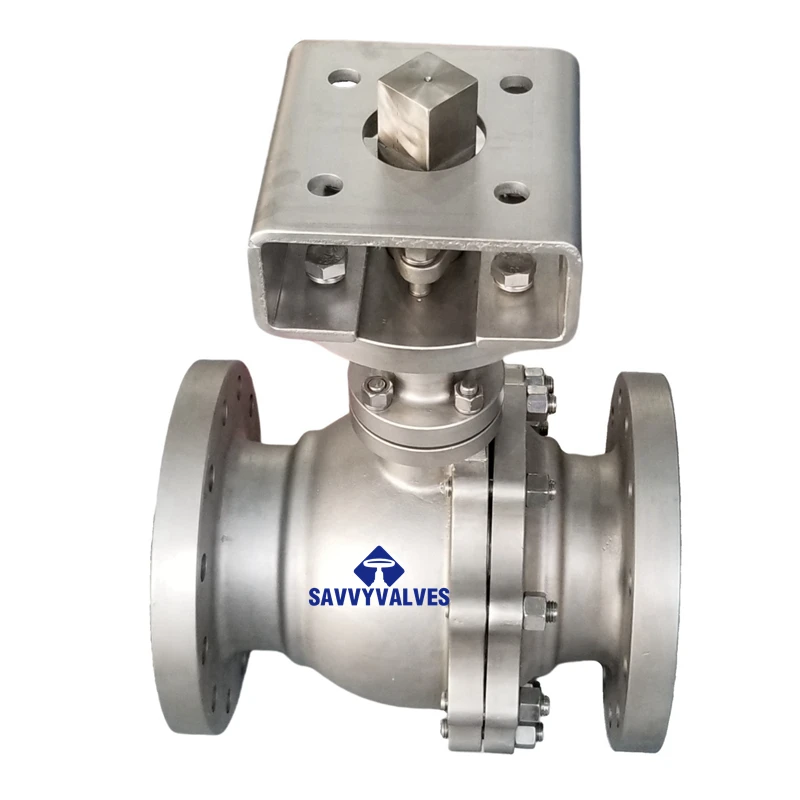 6” 300LB 2 Piece Cryogenic Floating Ball Valve Ready For Pneumatic Actuated