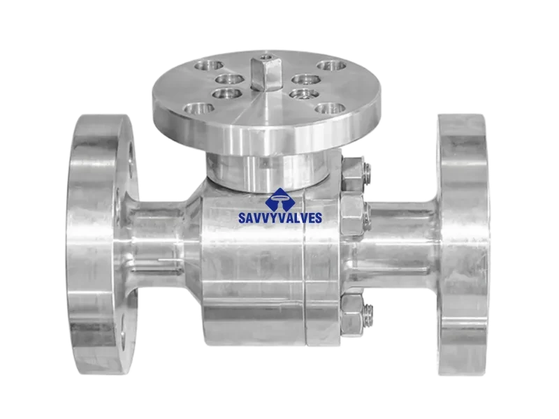 DN15-PN100 Metal Seated Floating Ball Valve Ready For Actuator