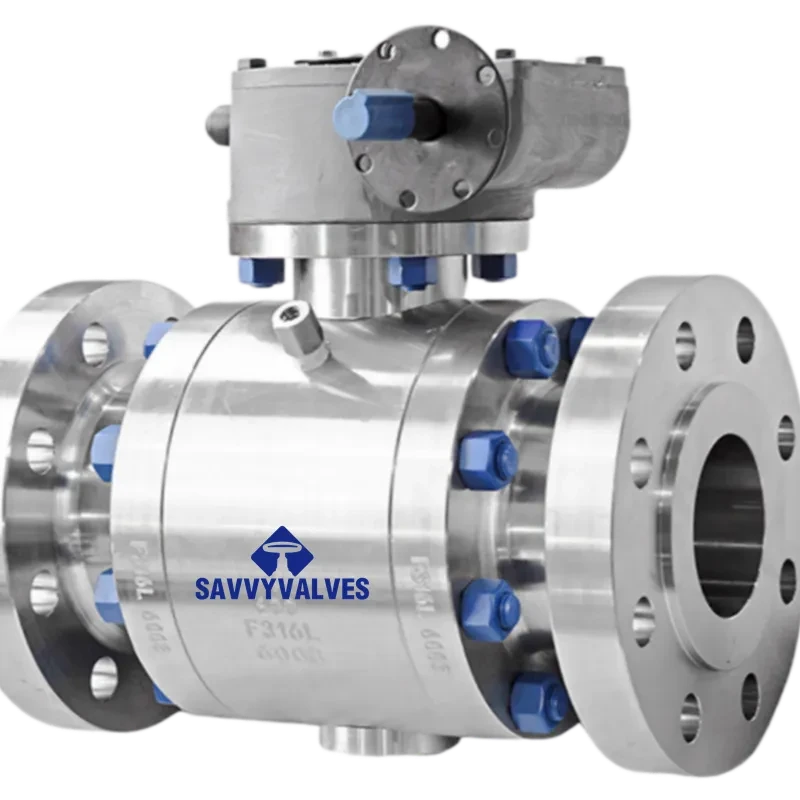 4″-600LB-RF F316L Metal Seated Trunnion Ball Valve