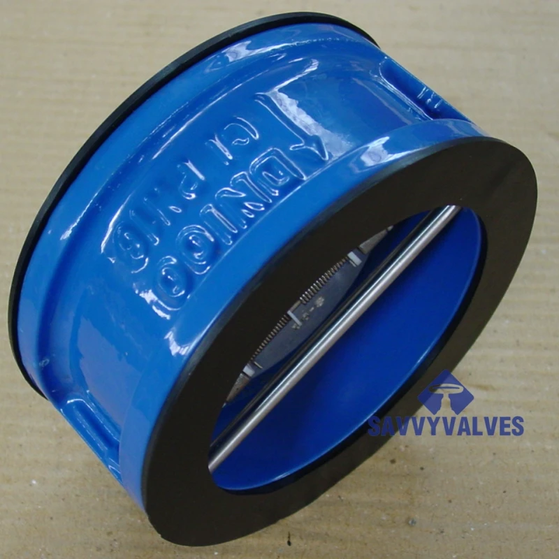 Rubber seated resilient dual plate check valve