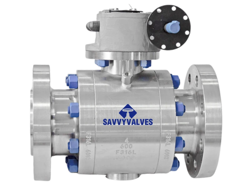 4″-600LB-RF F316L Metal Seated Trunnion Ball Valve