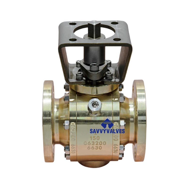 B150 C63200 Floating Ball Valve ready for Actuators