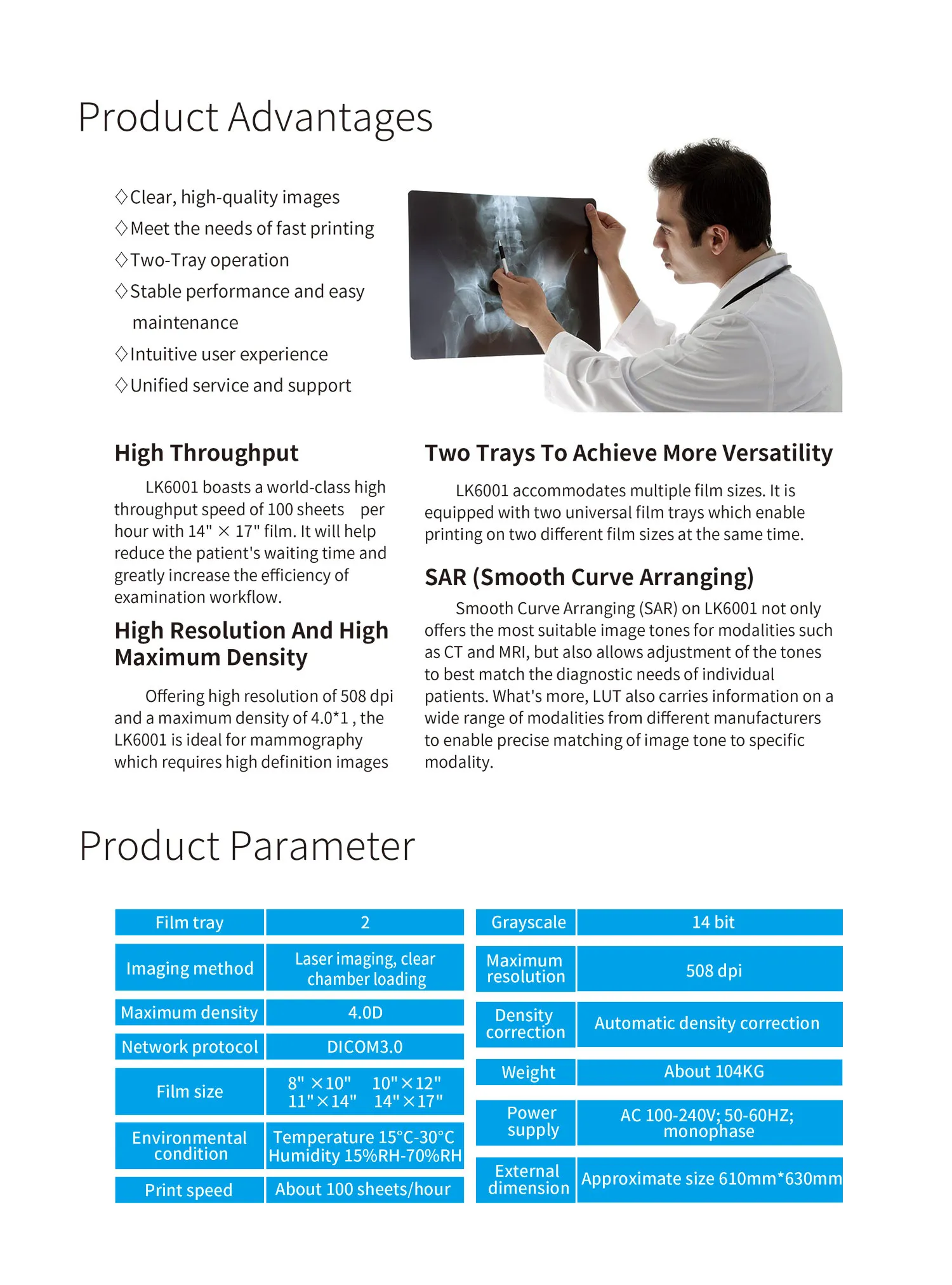Lucky Medical Dry Laser Imager LK6001-Baoding Lekai International Ltd.|High Throughput&High Resolution