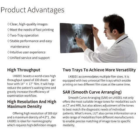 Dry Laser Camera Radiology in Daily Clinic Use