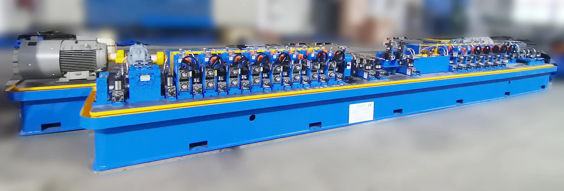 ERW25 welded tube mill specification:
The maximum tensile strength of raw materials : 520MPa; Maximum yield strength :240MPa
Strip width: 25mm~80mm
Strip thickness: 0.3-1.5mm
Round tube diameter :8mm --- 25mm
Ellipticity of round tube ± 0.05mm
Square tube: 10 x 10 mm~20 x 20 mm
Rectangular tube: 20 x10 mm~25 x15 mm
Pipe length 3-8 meters
Length accuracy ± 1.5mm
Speed of ERW25 tube mill:20-100 m/min