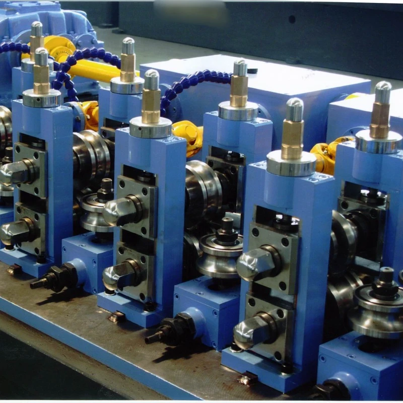 ERW32 HF welded tube mill specification :
Round tube：Φ8mm～Φ32mm
Round tube thickness：0.6mm～2.2mm
Square tube：10 x 10mm～25 x 25 mm
Rectangular tube：8 x 12mm～20 x 30 mm
Length：	4m~6m 
Length tolerance：	±1.5mm
Tube mill speed：Max.120m/min
HF welder power :150KW
Bottom height of tube:800mm