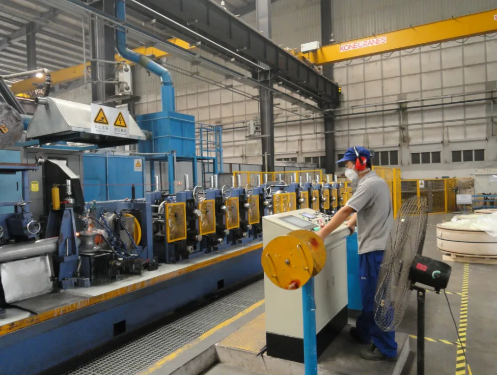 The welded tube mill for finned tube of air-cooled condenser