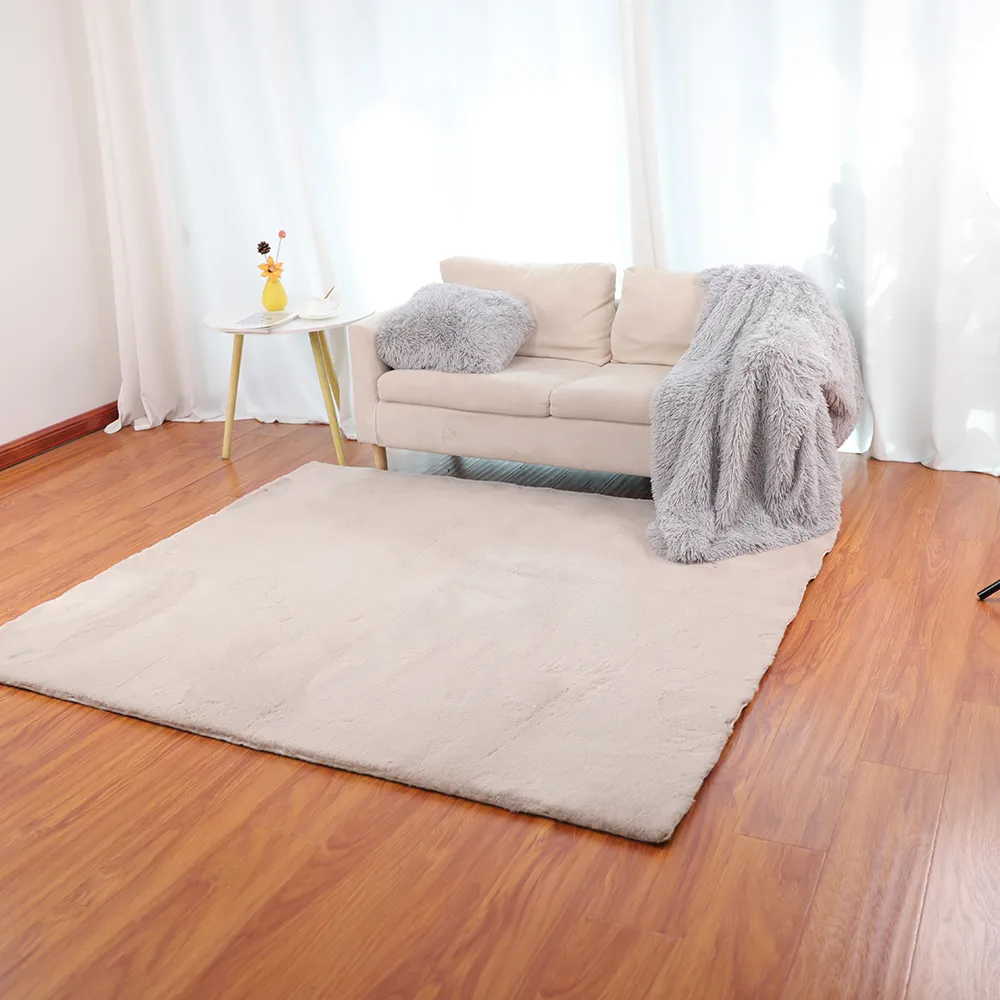 Luxury Soft Large Artificial Rabbit Fur Carpet For Living Room