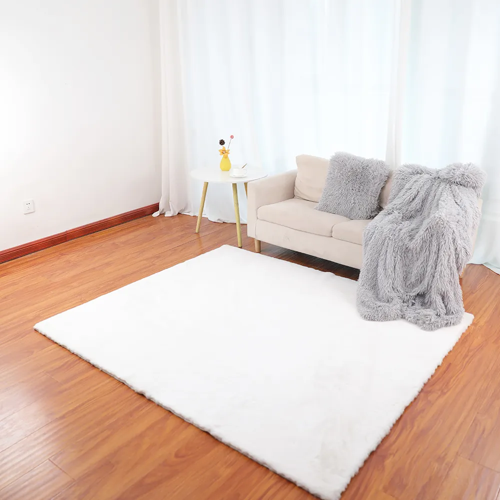Luxury Soft Large Artificial Rabbit Fur Carpet For Living Room