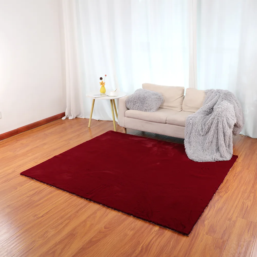 Luxury Soft Large Artificial Rabbit Fur Carpet For Living Room