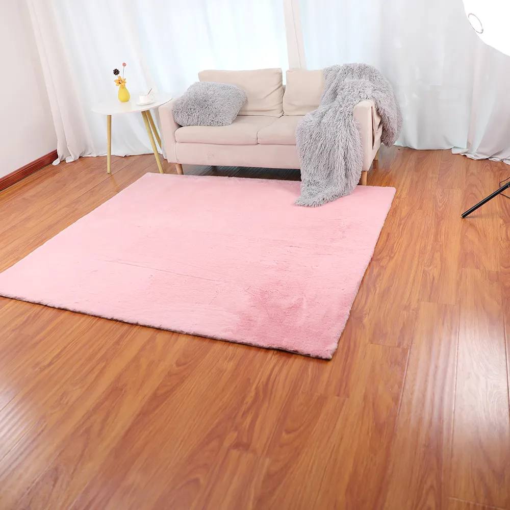 Luxury Soft Large Artificial Rabbit Fur Carpet For Living Room