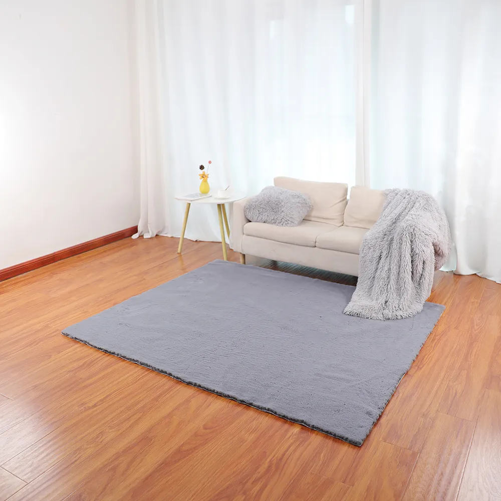 Luxury Soft Large Artificial Rabbit Fur Carpet For Living Room