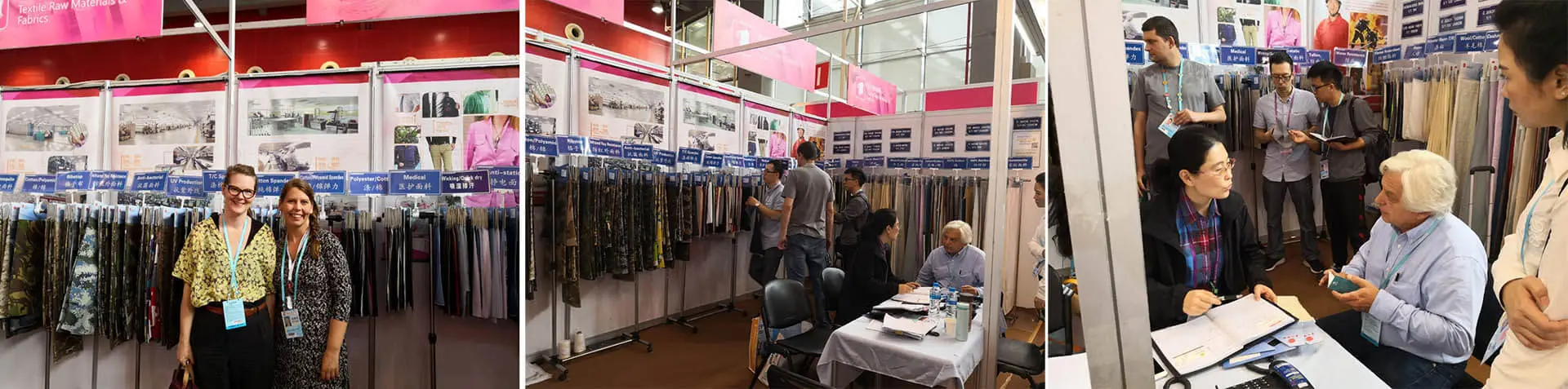 Customers come to our exhibition booth to communicate