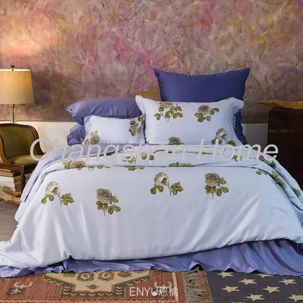100% Tencel Stain Printed Bedding Sets 9 Pieces