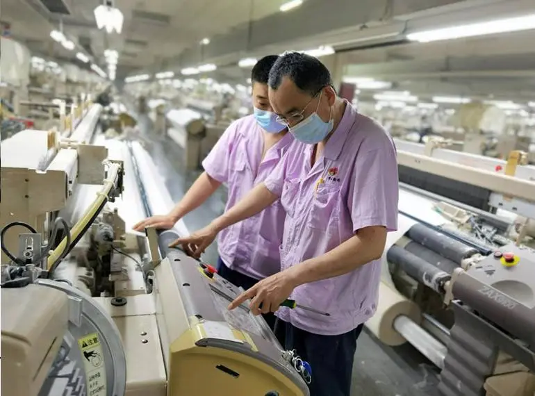 Trying new products on the loom