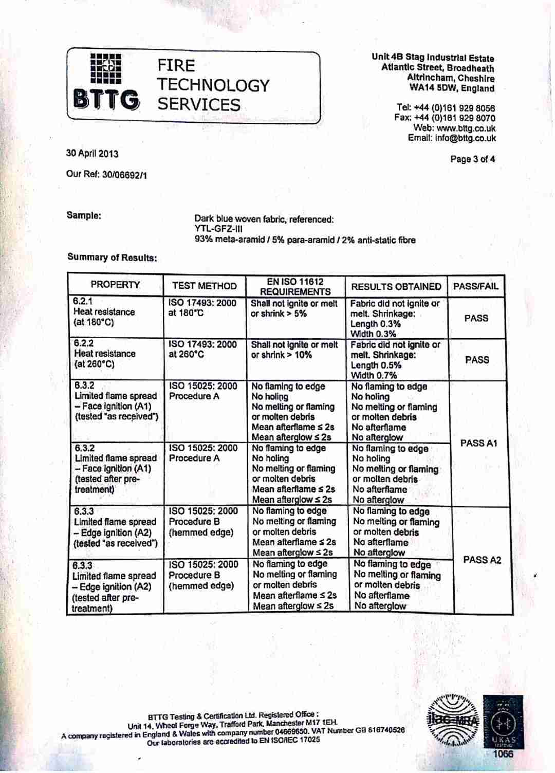 Firefighter Fabric-Armid III