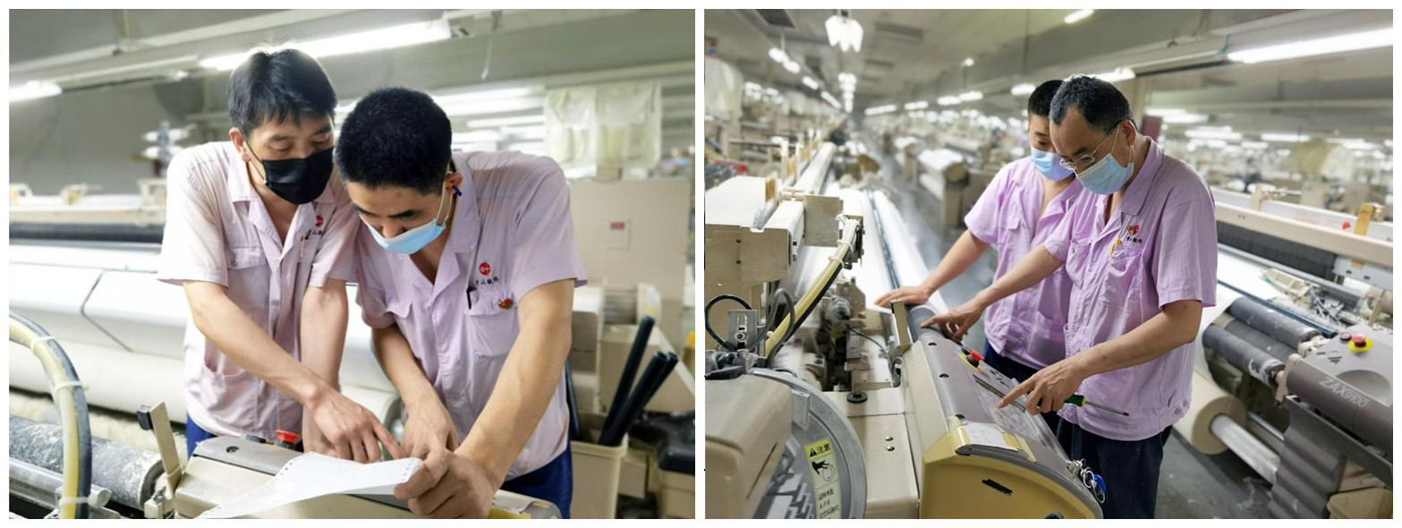 Trying new products on the loom