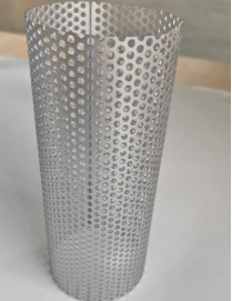 Woven wire mesh precision stamping for filters