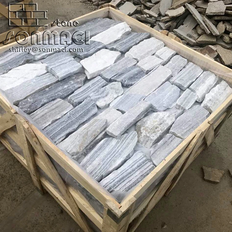 Natural Cloudy Gray Castle Ledge Stone