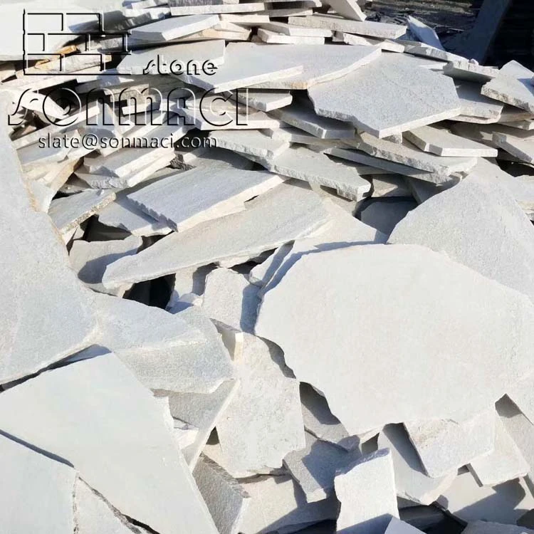 White Quartz Loose Slate Wall Panels Castle Brick