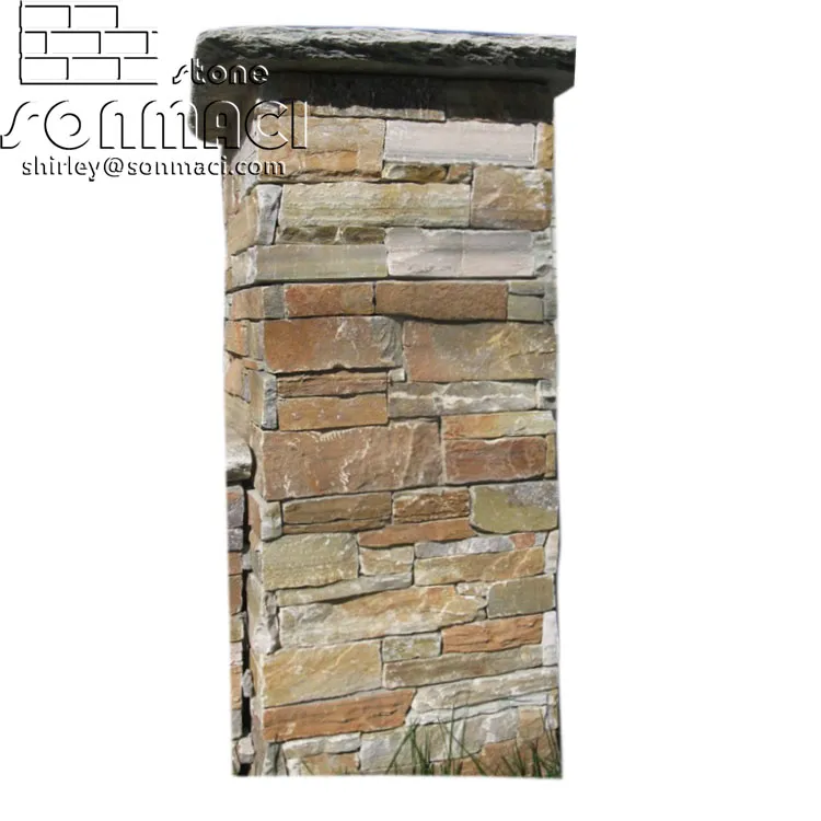 Elegant Slate Pillars: Durable Natural Stone for Your Space