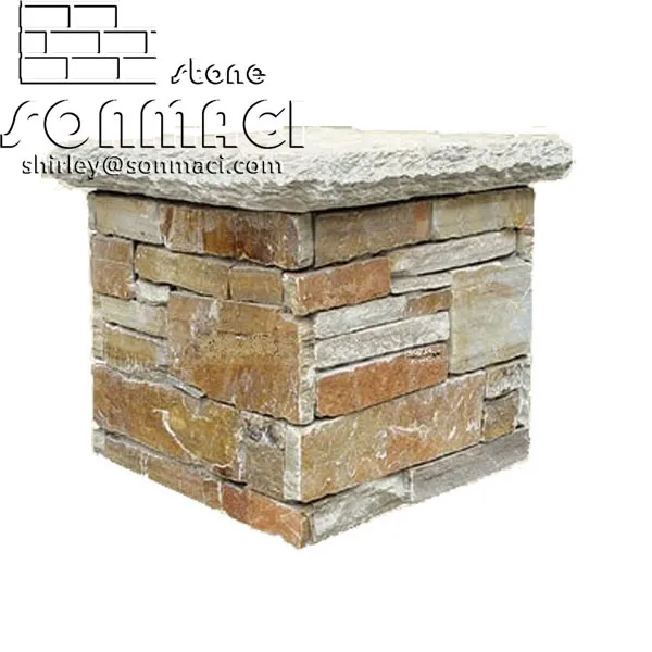 Elegant Slate Pillars: Durable Natural Stone for Your Space
