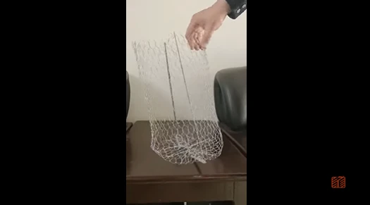 Hexagonal Mesh Gabion Basket Display