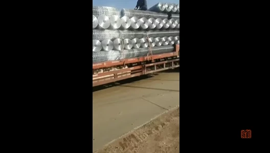 Loading Completed Welded Wire Mesh Awaiting Transportation
