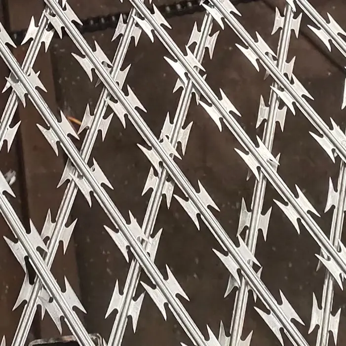 Factory Direct Hot Dipped Galvanized Steel Wire Mesh Fence Rust-Proof Razor Barbed Wire For Security For Prisons