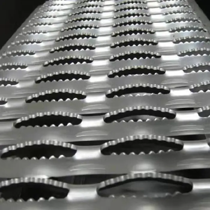 China manufacturer punched hole plate for crocodile mouth anti skid grating