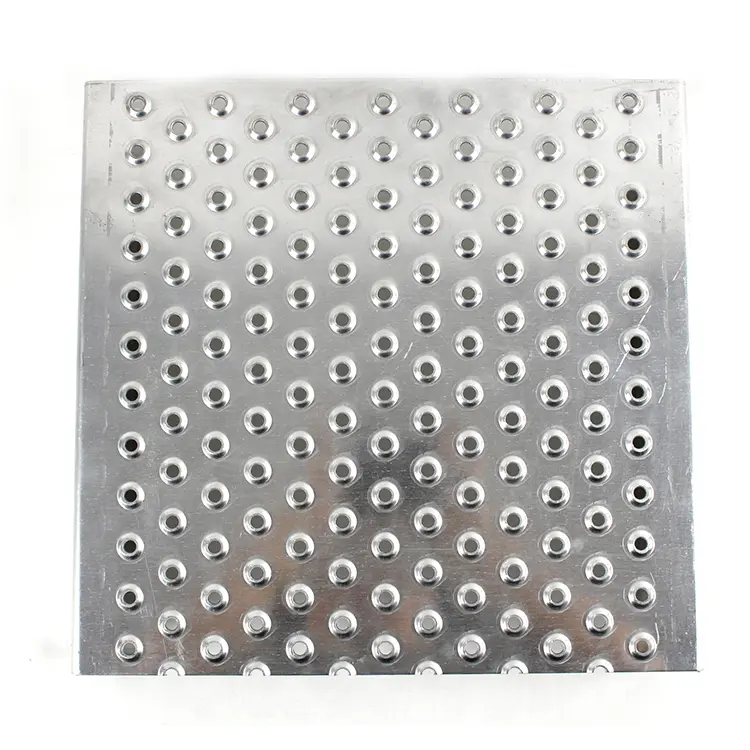 Non-slip perforated plate metal anti-skid dimple channel grill stainless steel walking path