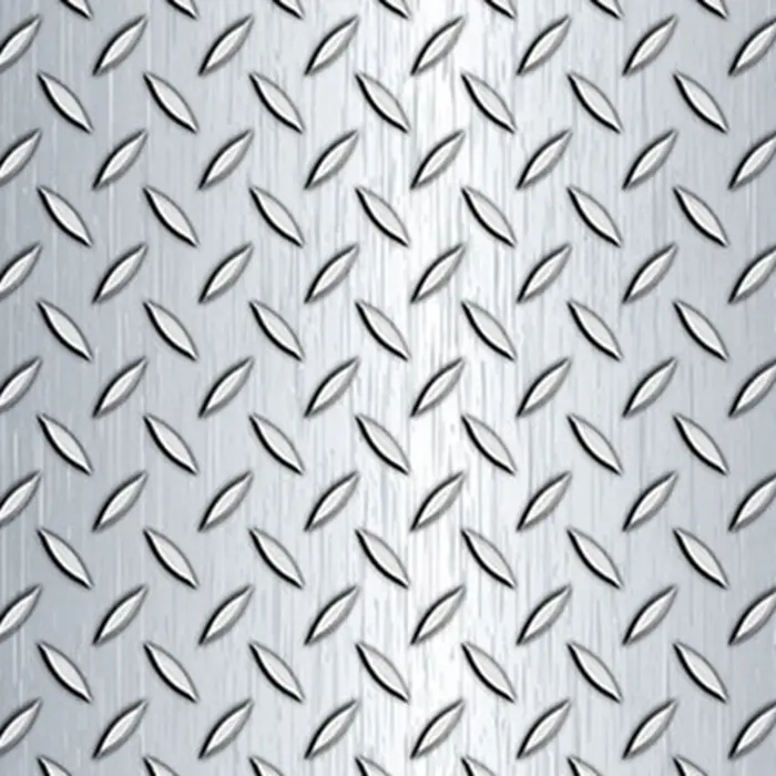 Introduction of patterned metal anti-skid plates