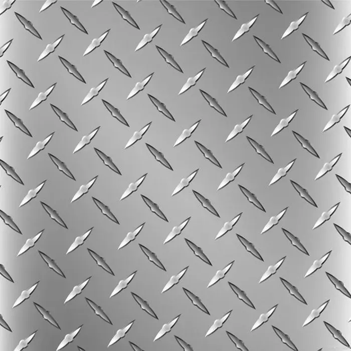 Anti-skid diamond steel plate patterned board for stair treads